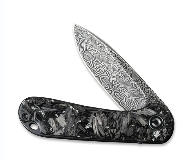 Складной нож CIVIVI Elementum, сталь Damascus, Liner-lock, Carbon Fiber