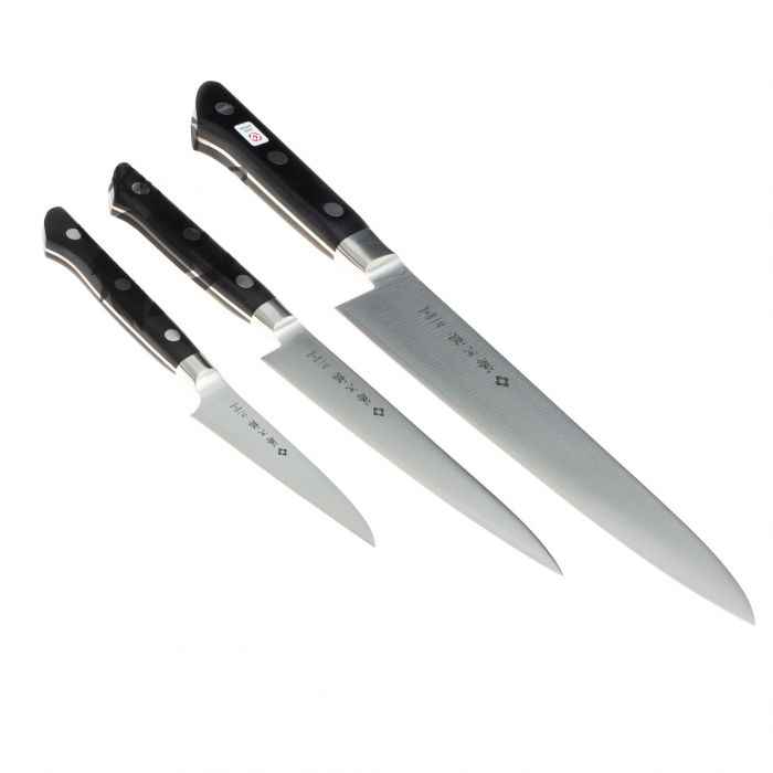 Набор из 3-х кухонных ножей, Tojiro, сталь VG-10, DP-GIFTSET-A, в подарочной упаковке