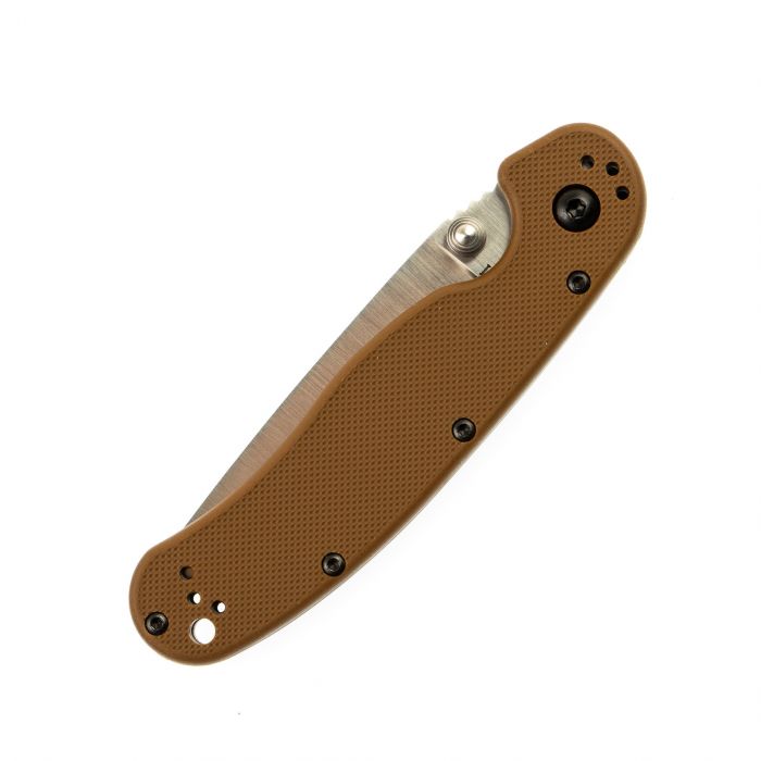 Нож складной Ontario RAT-2, сталь D2. Клинок - Satin, Рукоять - Brown GRN