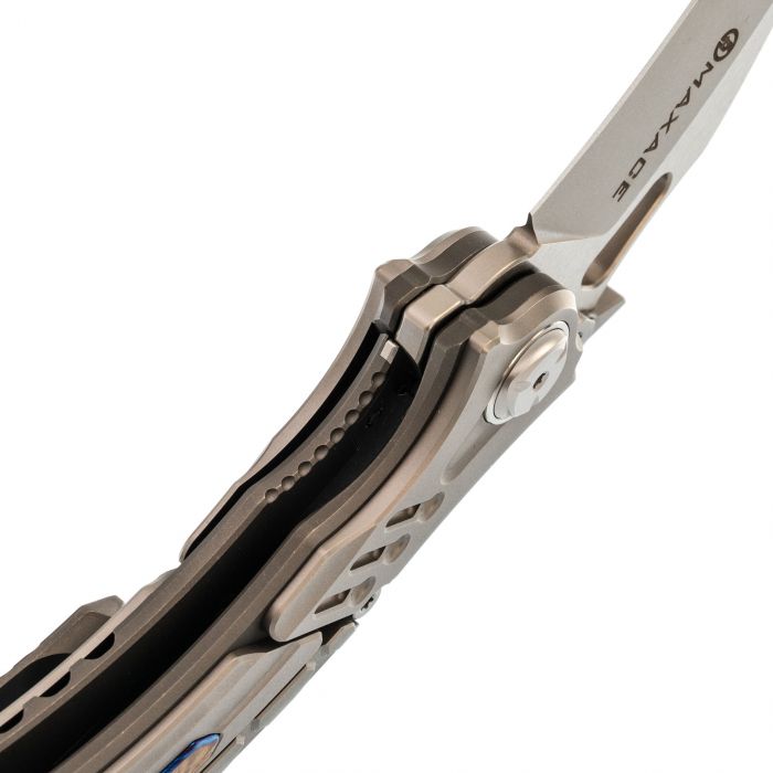 Складной нож Maxace Raptor, сталь Magnacut, рукоять Grey Titan/Timascus