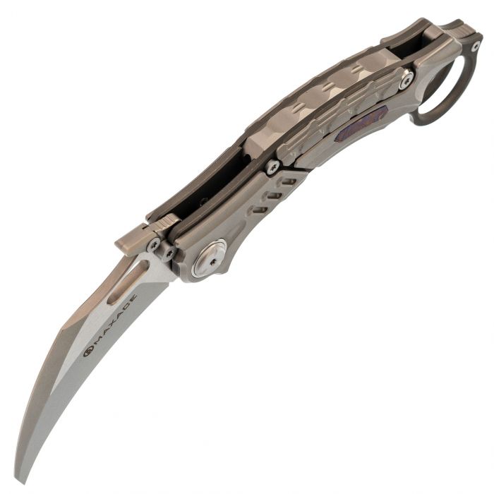Складной нож Maxace Raptor, сталь Magnacut, рукоять Grey Titan/Timascus