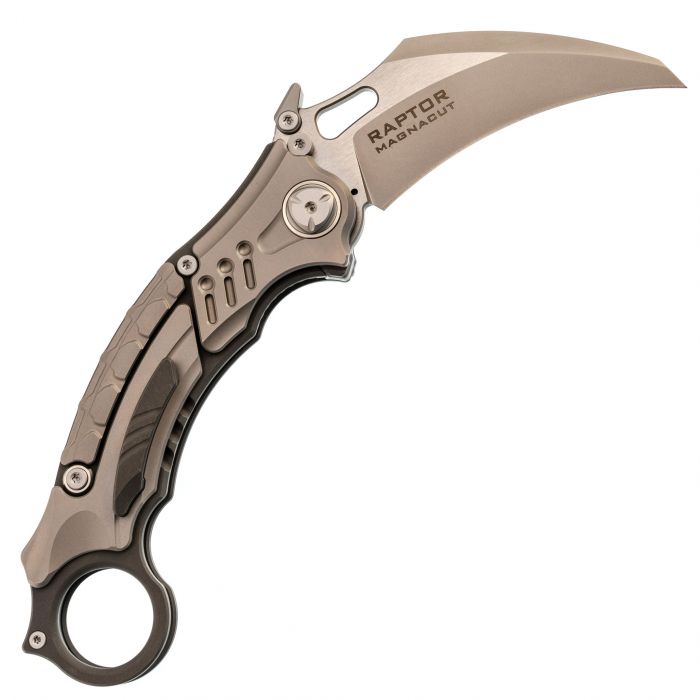 Складной нож Maxace Raptor, сталь Magnacut, рукоять Grey Titan/Timascus