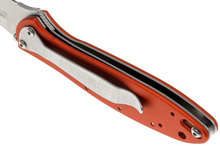 Складной нож Leek - Kershaw 1660OR, сталь Sandvik™ 14C28N, рукоять анодированный алюминий оранжевого цвета