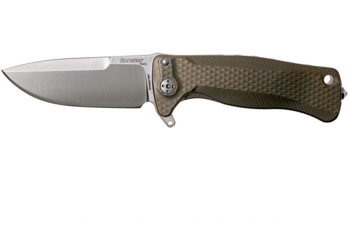 Нож складной LionSteel SR22 B (BRONZE) Mini, сталь Uddeholm Sleipner® Satin, рукоять титан по технологии Solid®, бронзовый