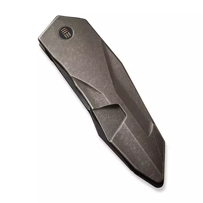 Складной нож We Knife Solid, сталь CPM-20CV, рукоять титан, бронза + МЕРЧ В ПОДАРОК